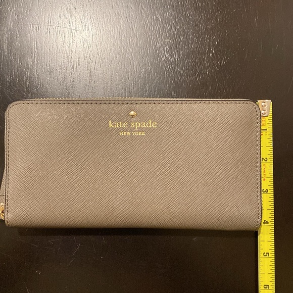 Kate Spade Zip Around Wallet Gray - Picture 13 of 14